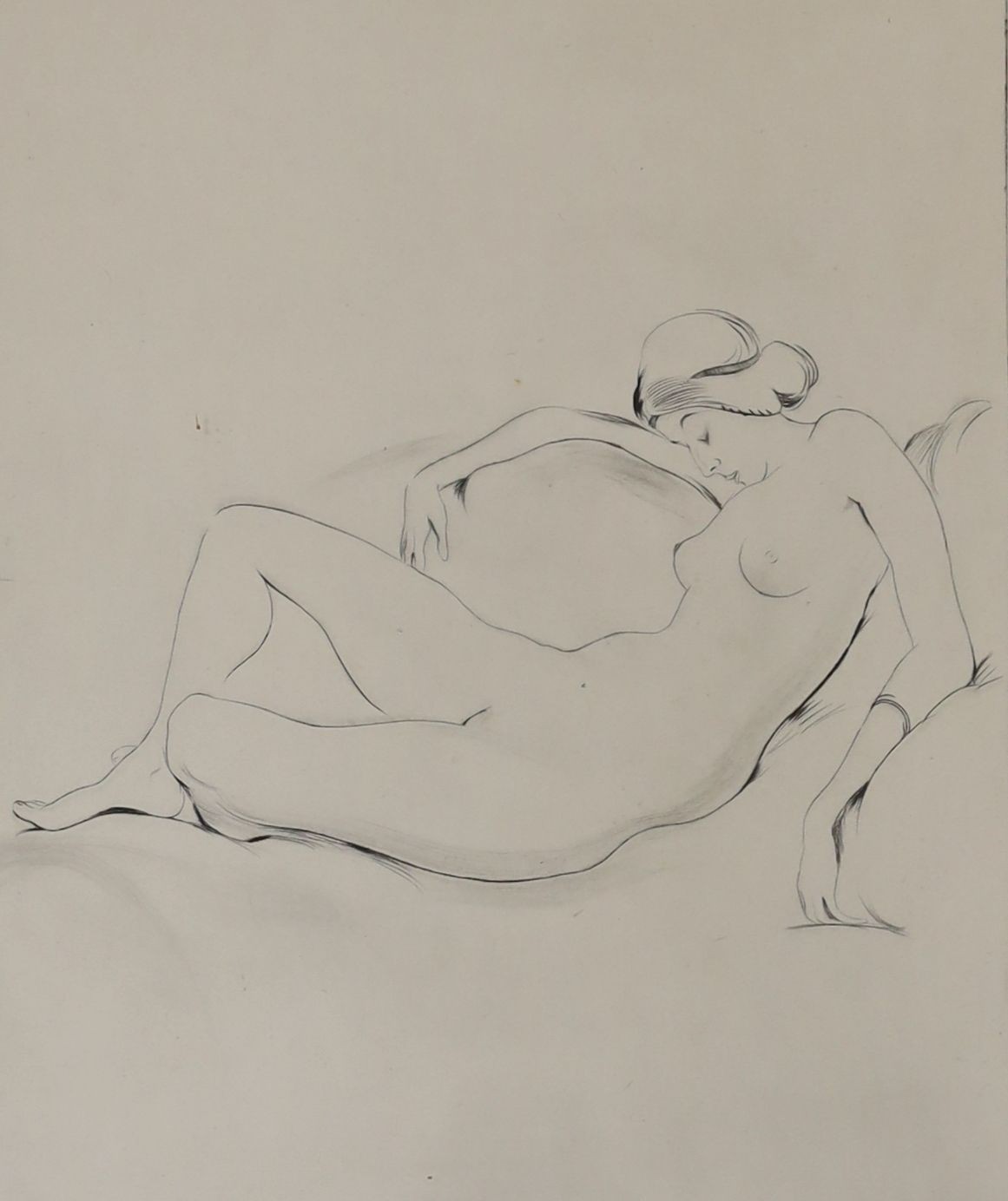 Georg Mayer-Marton (Hungarian, 1897-1960), two drypoint etchings, 'Danae' and 'Europa and the bull', signed in pencil, 34 x 26cm